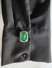 Load image into Gallery viewer, Green & silver button cover