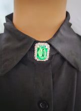 Load image into Gallery viewer, Green & silver button cover