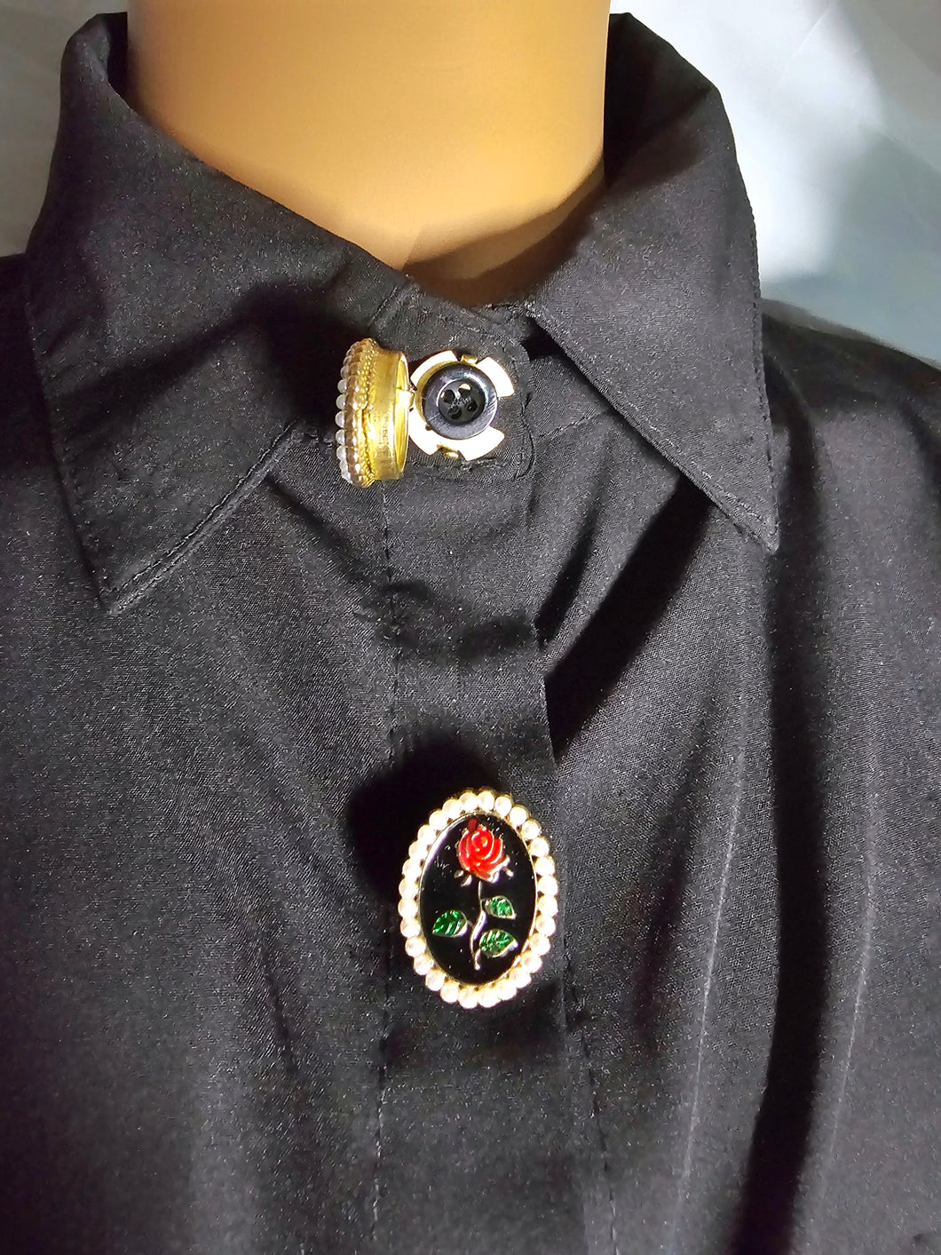 Red rose button cover