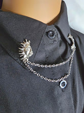 Load image into Gallery viewer, Sun and moon collar pin