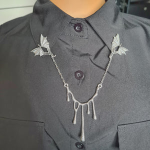 Vampire bat collar pin