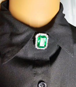 Green & silver button cover