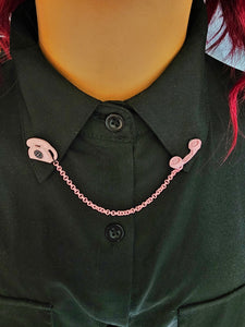 Pink phone collar pin