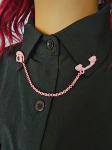 Pink phone collar pin