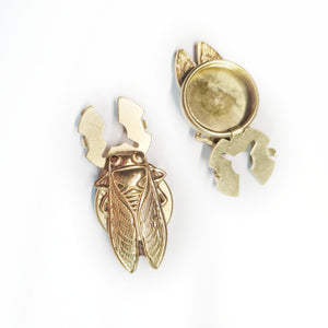 Small gold cicada button cover