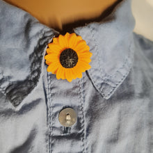 Load image into Gallery viewer, Sunflower button cover