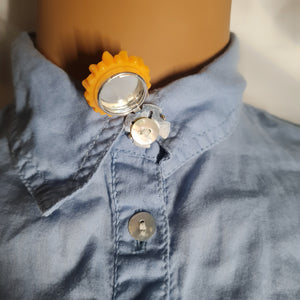 Sunflower button cover