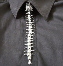 Load image into Gallery viewer, Silver centipede button cover