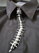 Load image into Gallery viewer, Silver centipede button cover