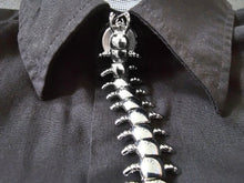 Load image into Gallery viewer, Silver centipede button cover