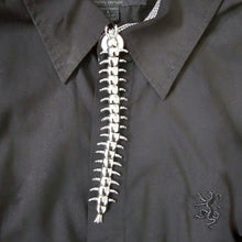 Load image into Gallery viewer, Silver centipede button cover