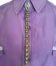 Load image into Gallery viewer, Silver and gold dragon button cover