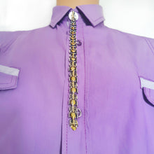 Load image into Gallery viewer, Silver and gold dragon button cover