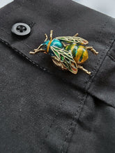 Load image into Gallery viewer, Steampunk bee button cover