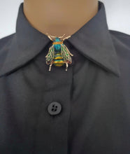 Load image into Gallery viewer, Steampunk bee button cover