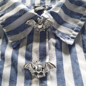 Silver bat button cover