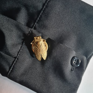 Small gold cicada button cover