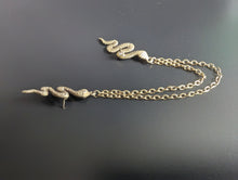 Load image into Gallery viewer, Bronze snake collar pin