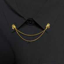 Load image into Gallery viewer, Gold beetle collar pin