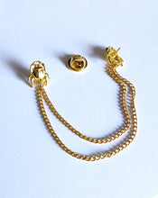 Load image into Gallery viewer, Gold beetle collar pin