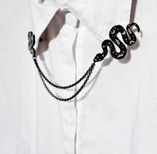 Load image into Gallery viewer, Celestial snake collar pin