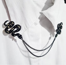 Load image into Gallery viewer, Celestial snake collar pin