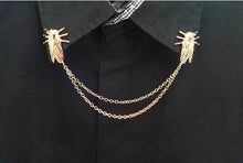 Load image into Gallery viewer, Rose gold cicada collar pin