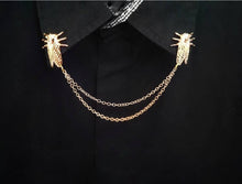 Load image into Gallery viewer, Rose gold cicada collar pin