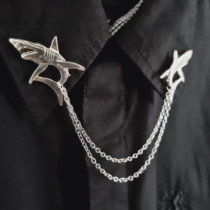 Shark collar pin