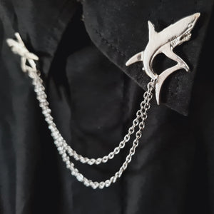 Shark collar pin