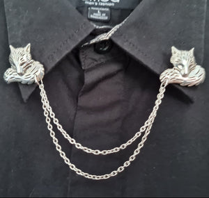 Fox collar pin