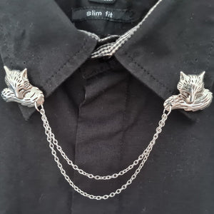 Fox collar pin