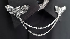 Moth collar pin