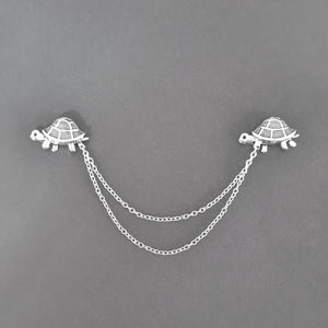 Turtle collar pin