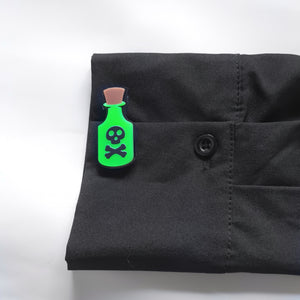 Poison bottle button cover