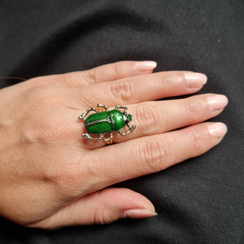 Green scarab ring