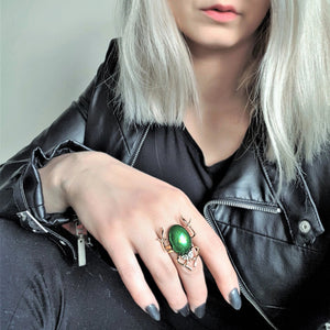 Green beetle ring