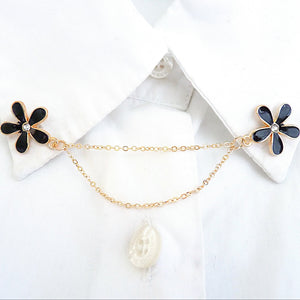 Flower collar pin