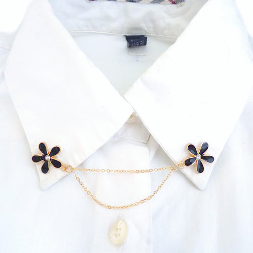 Flower collar pin