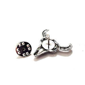 Bull skull tie tack & pin