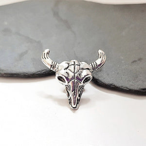 Bull skull tie tack & pin