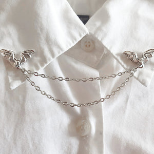 Bat collar pins with chain