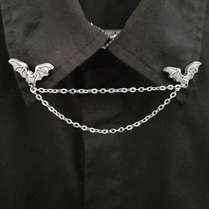 Bat collar pins with chain